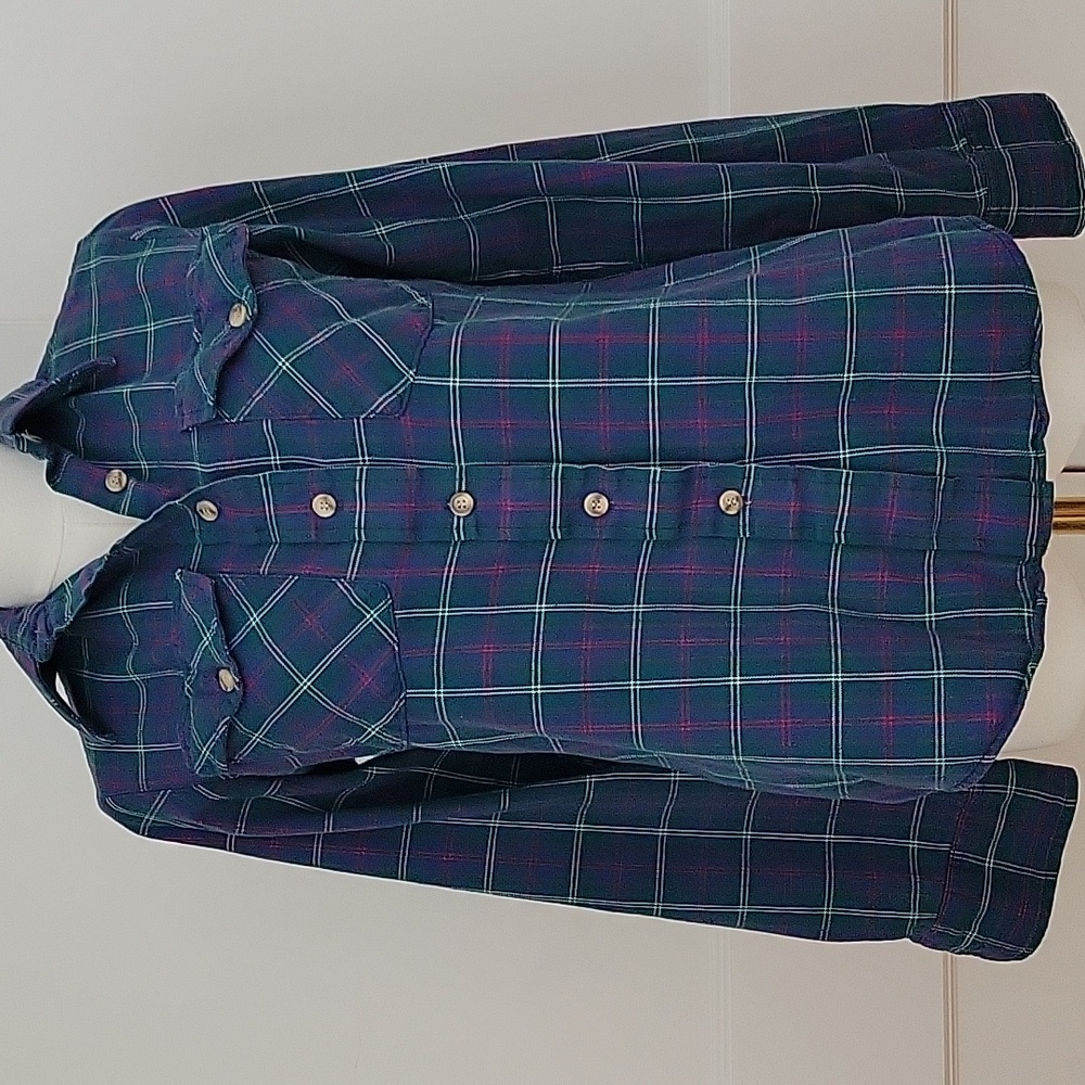 80s Vintage Eddie Bauer Plaid Flannel Button-down Shirt